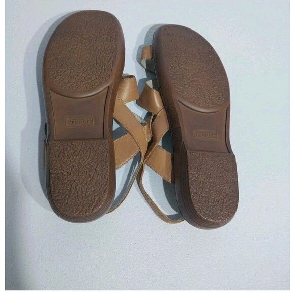 Prop'et Women’s Sandals Sz 9.5M Brown Leather Strappy Slingback Comfy Adjustable - Picture 6 of 13